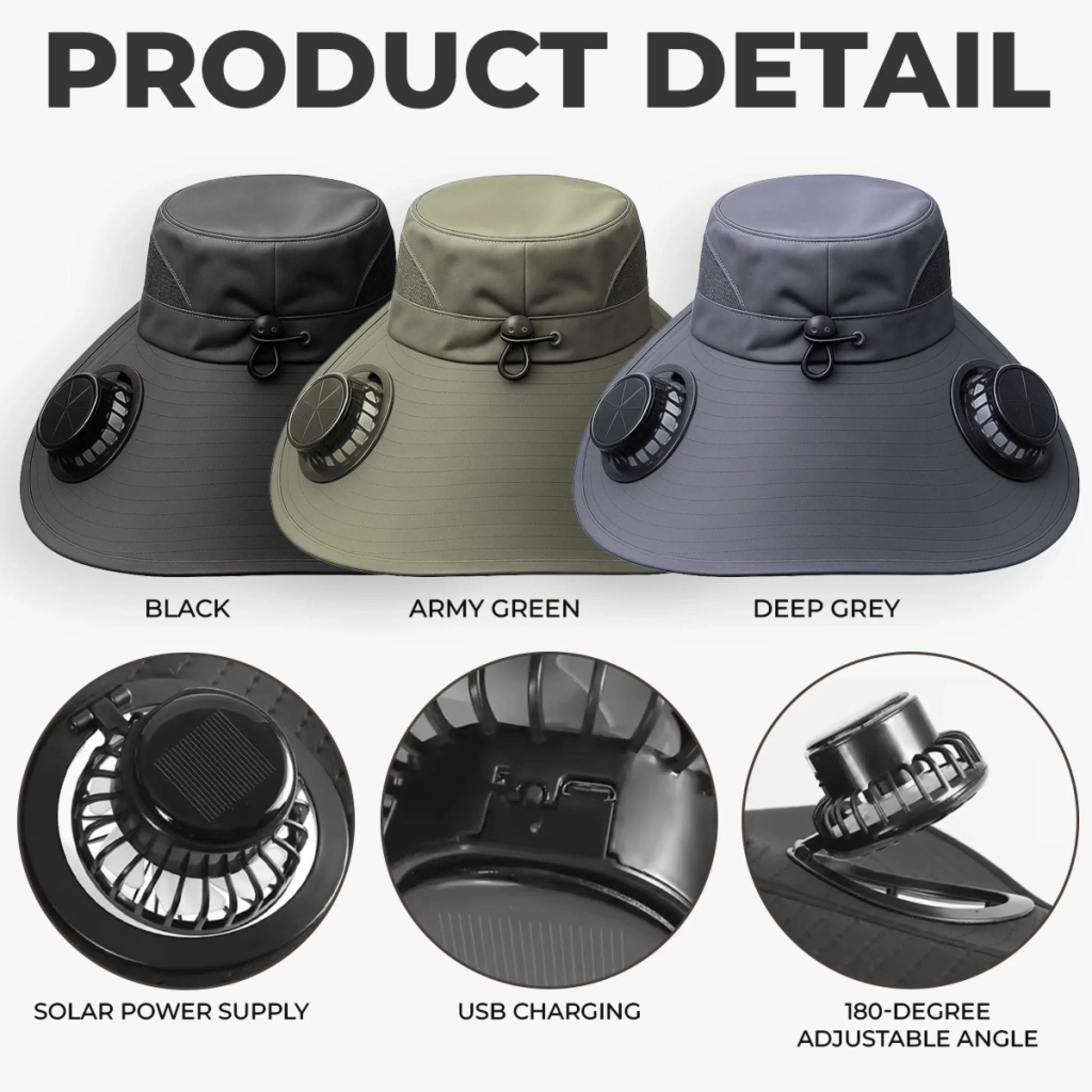 Custom Solar Fan Hat