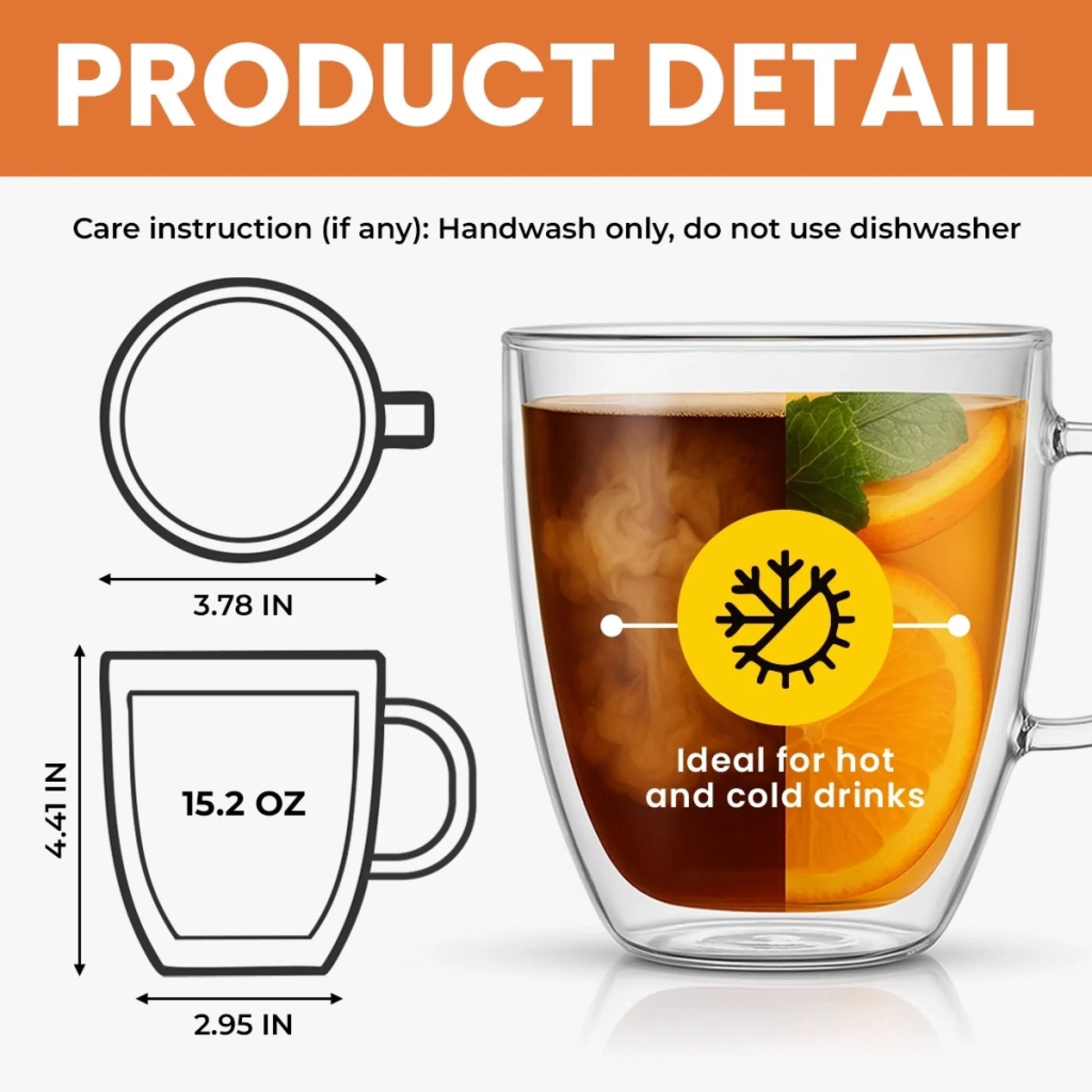 Custom Double Wall Glass Mug