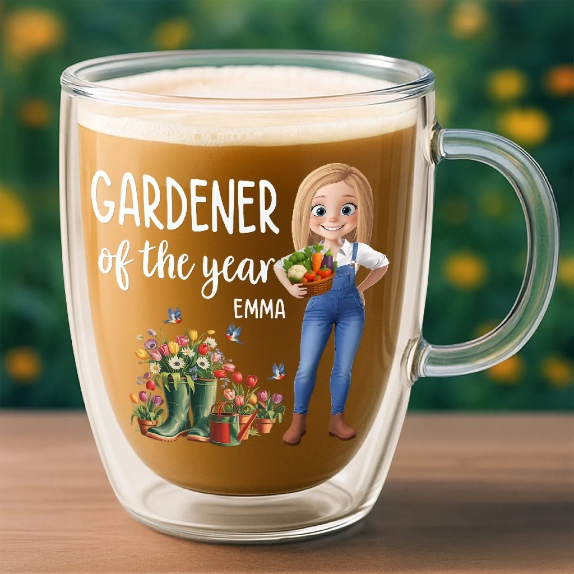 Custom Double Wall Glass Mug