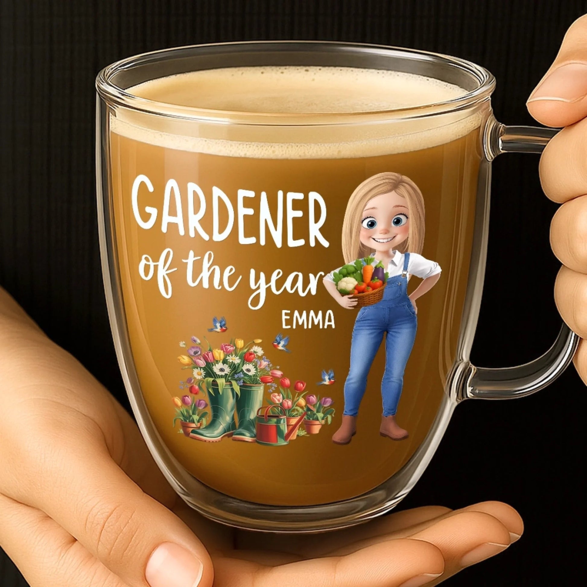 Custom Double Wall Glass Mug