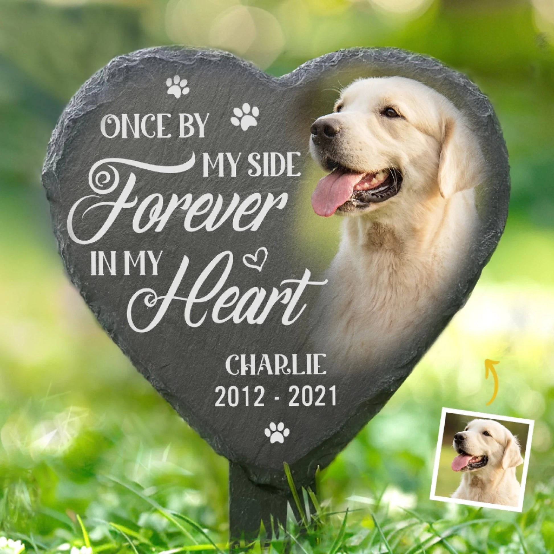 Custom Photo Slate Garden Stake