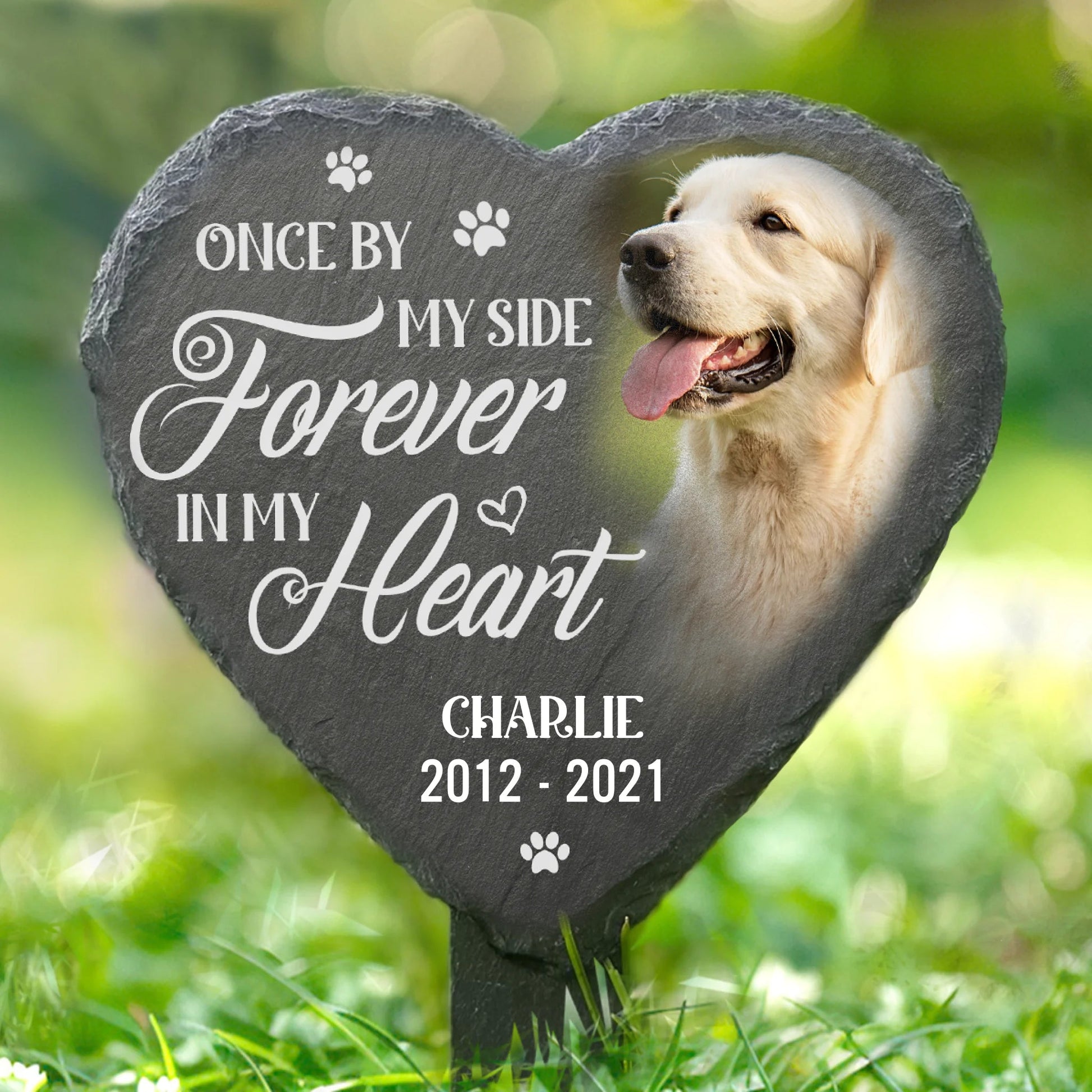 Custom Photo Slate Garden Stake