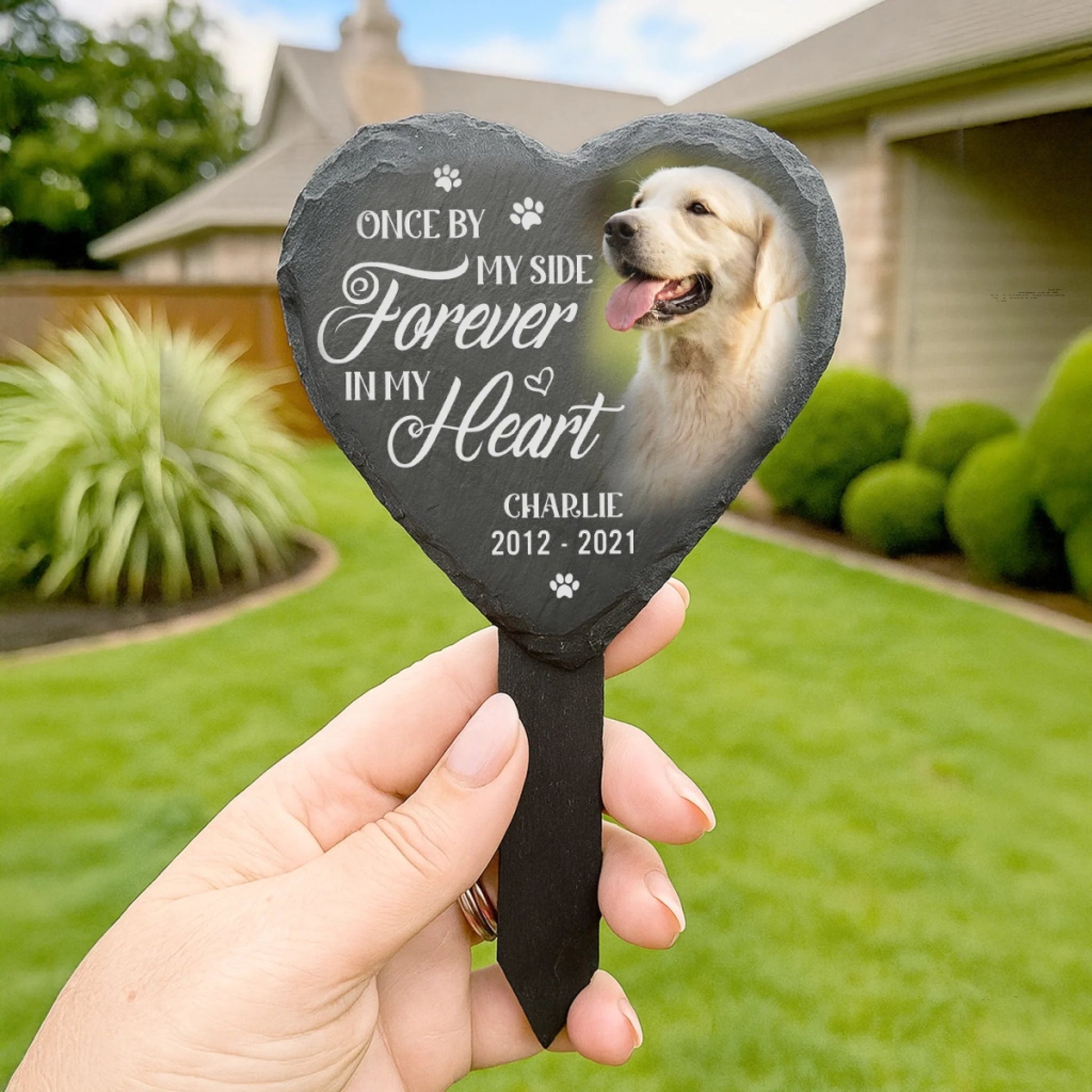 Custom Photo Slate Garden Stake