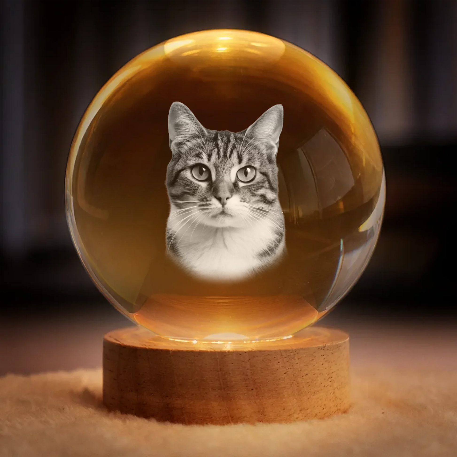 Custom Photo Crystal Globe Lamp