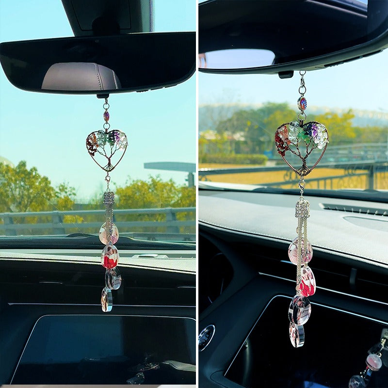 Personalized Tree Of Life Love Crystal Car Pendant