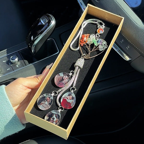 Personalized Tree Of Life Love Crystal Car Pendant