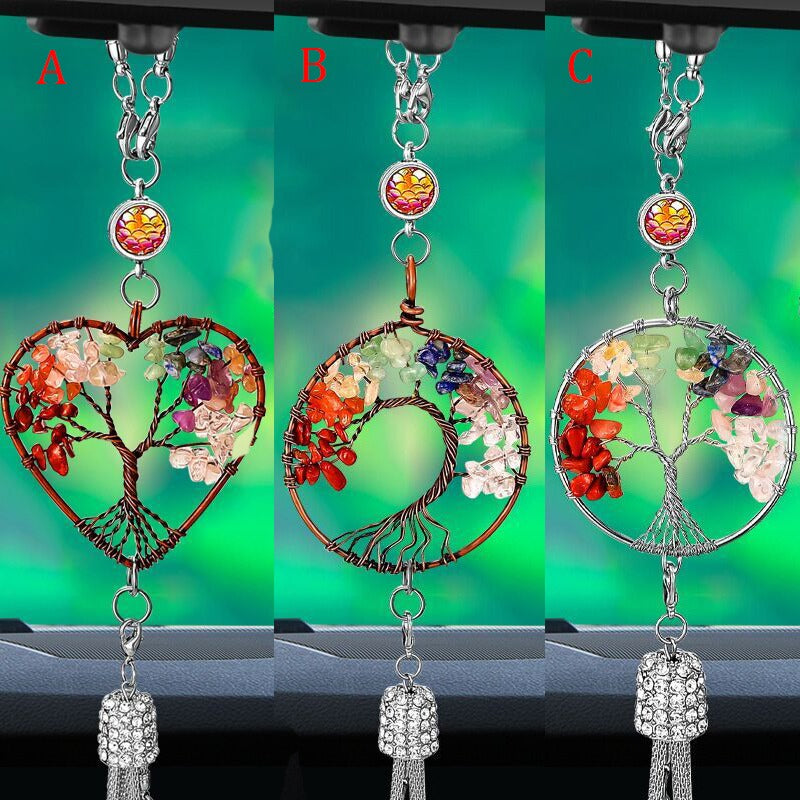 Personalized Tree Of Life Love Crystal Car Pendant