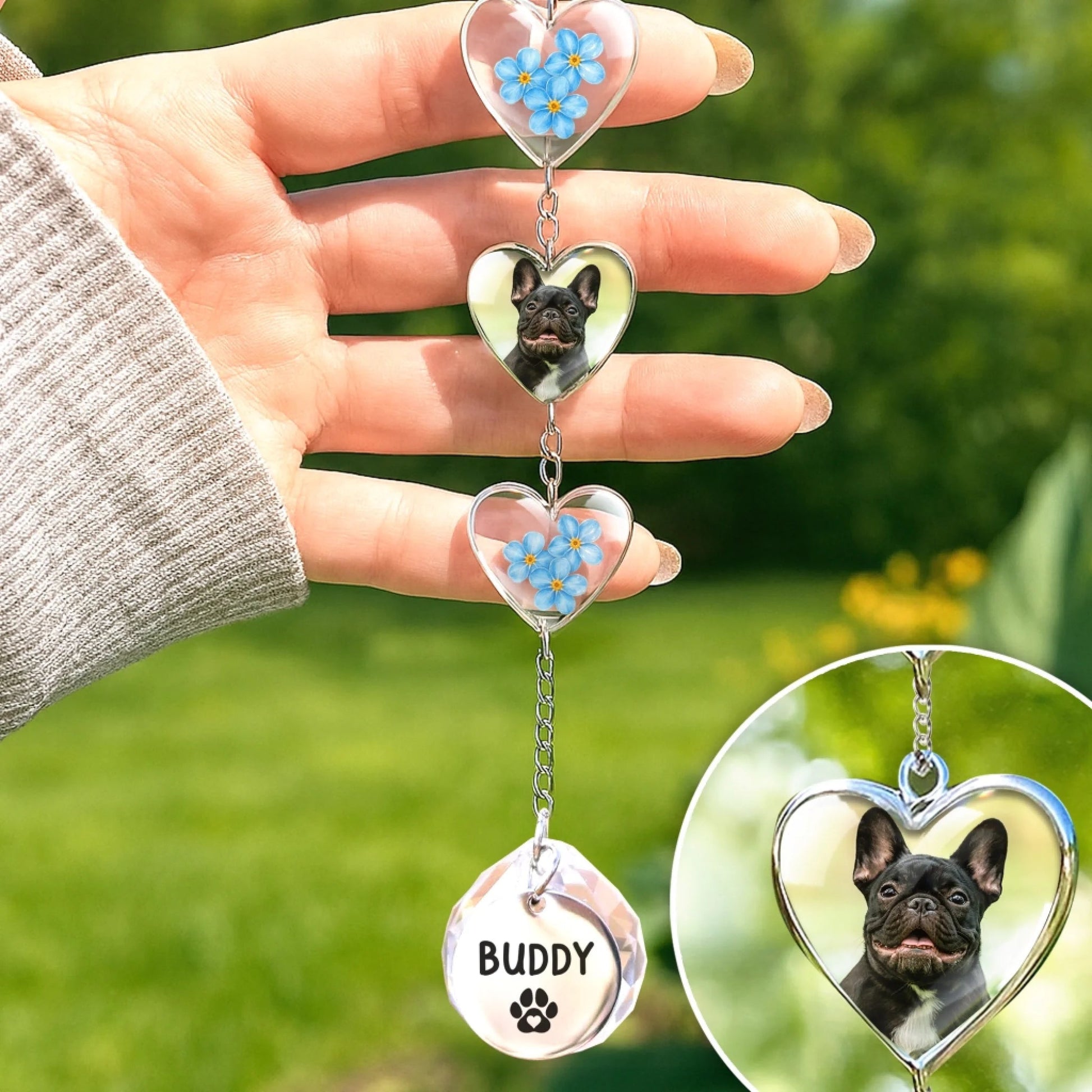 Custom Photo Memorial Crystal Suncatcher