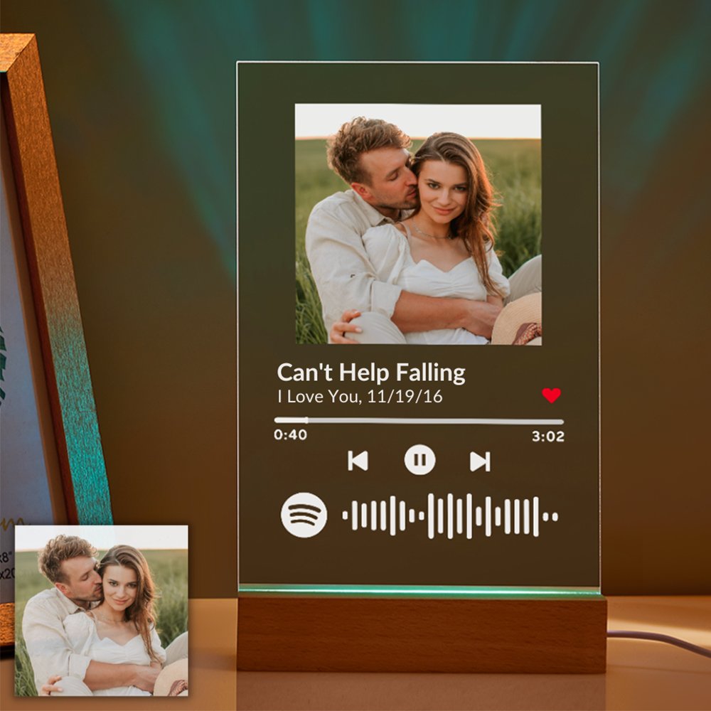 Custom Spotify Photo Music Plate Night Light