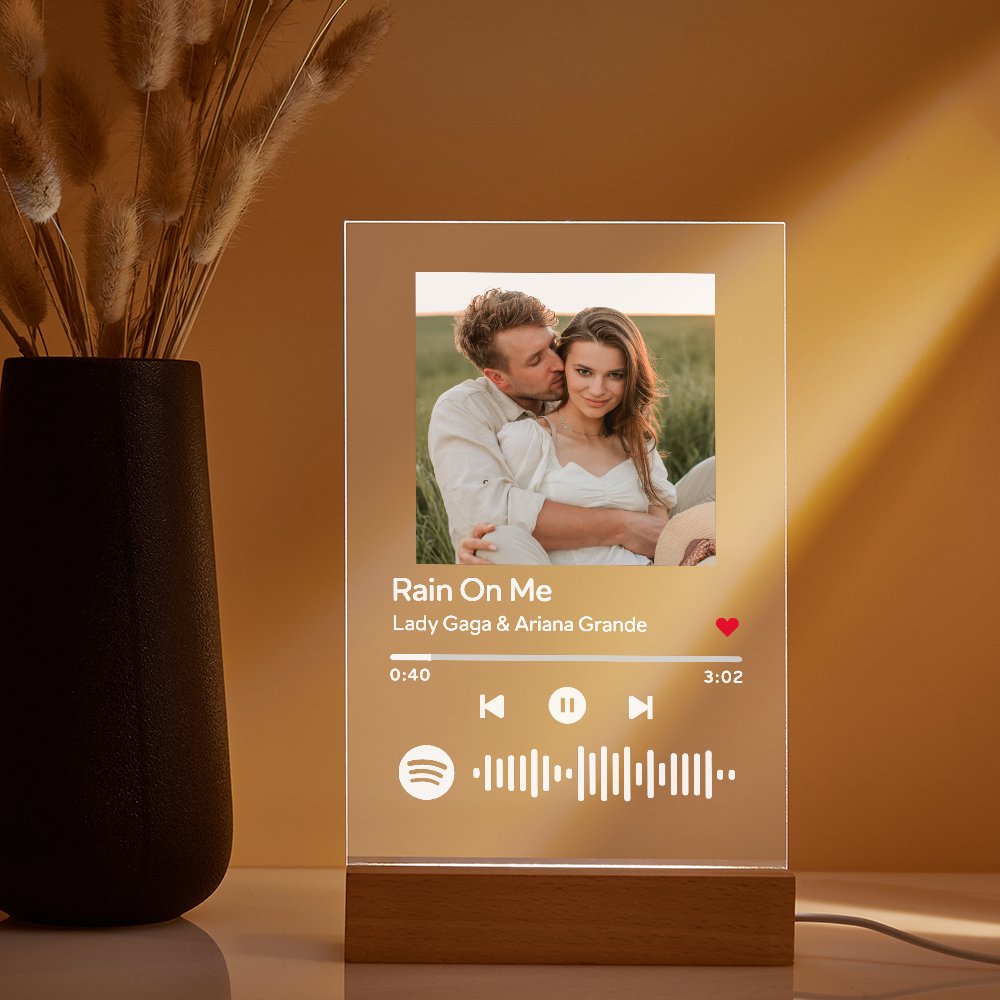 Custom Spotify Photo Music Plate Night Light