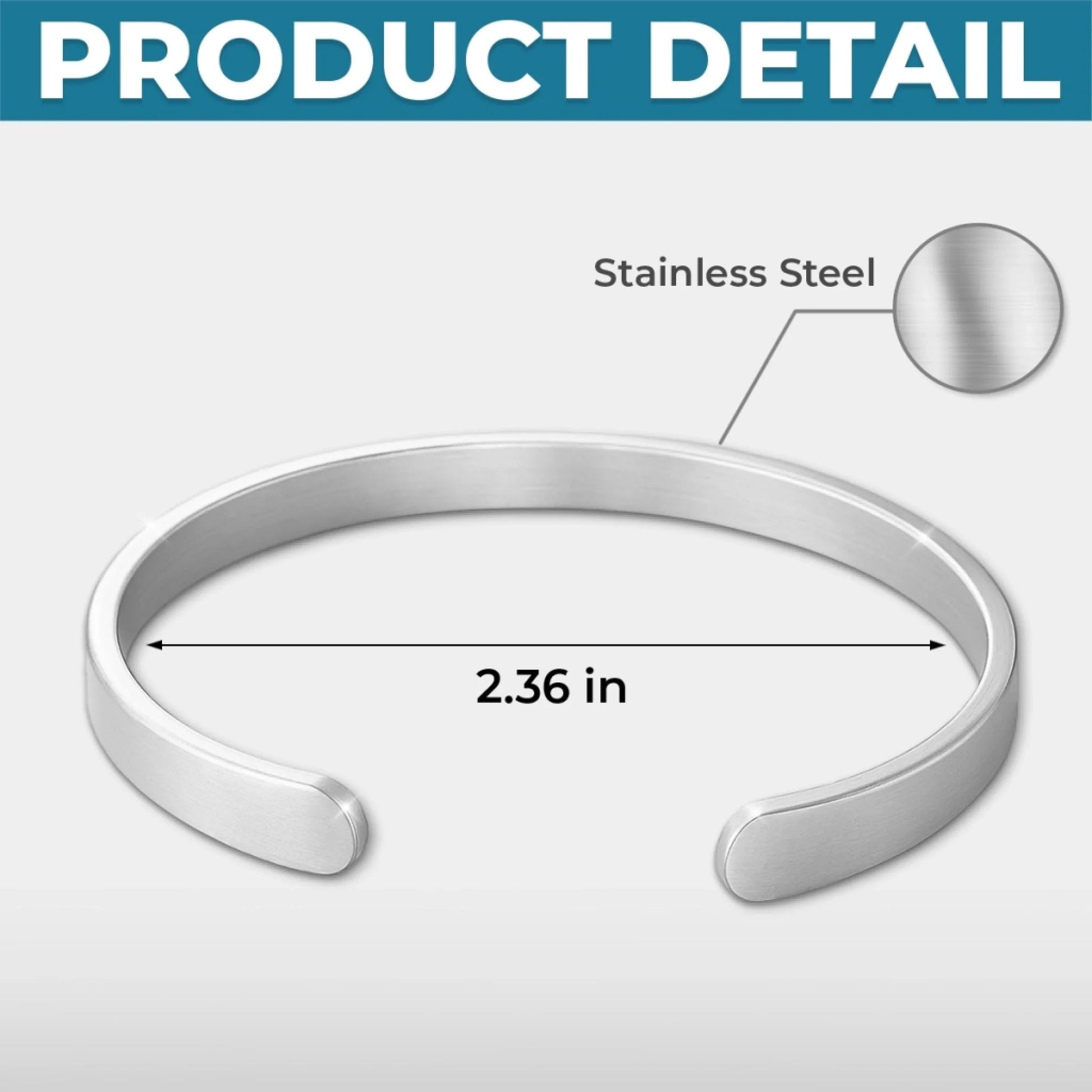 Custom Engraved Stainless Steel Cuff Bracelet