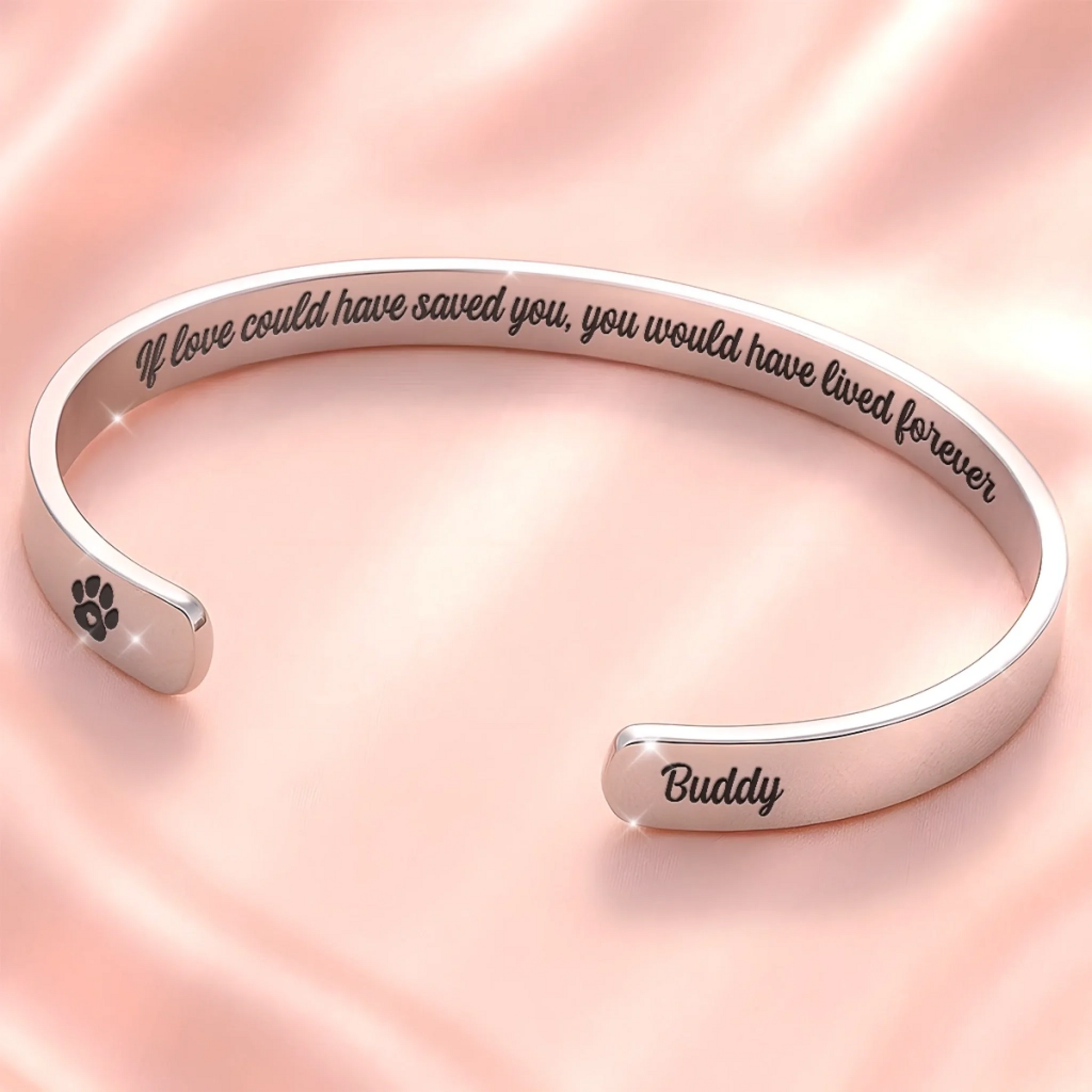 Custom Engraved Stainless Steel Cuff Bracelet