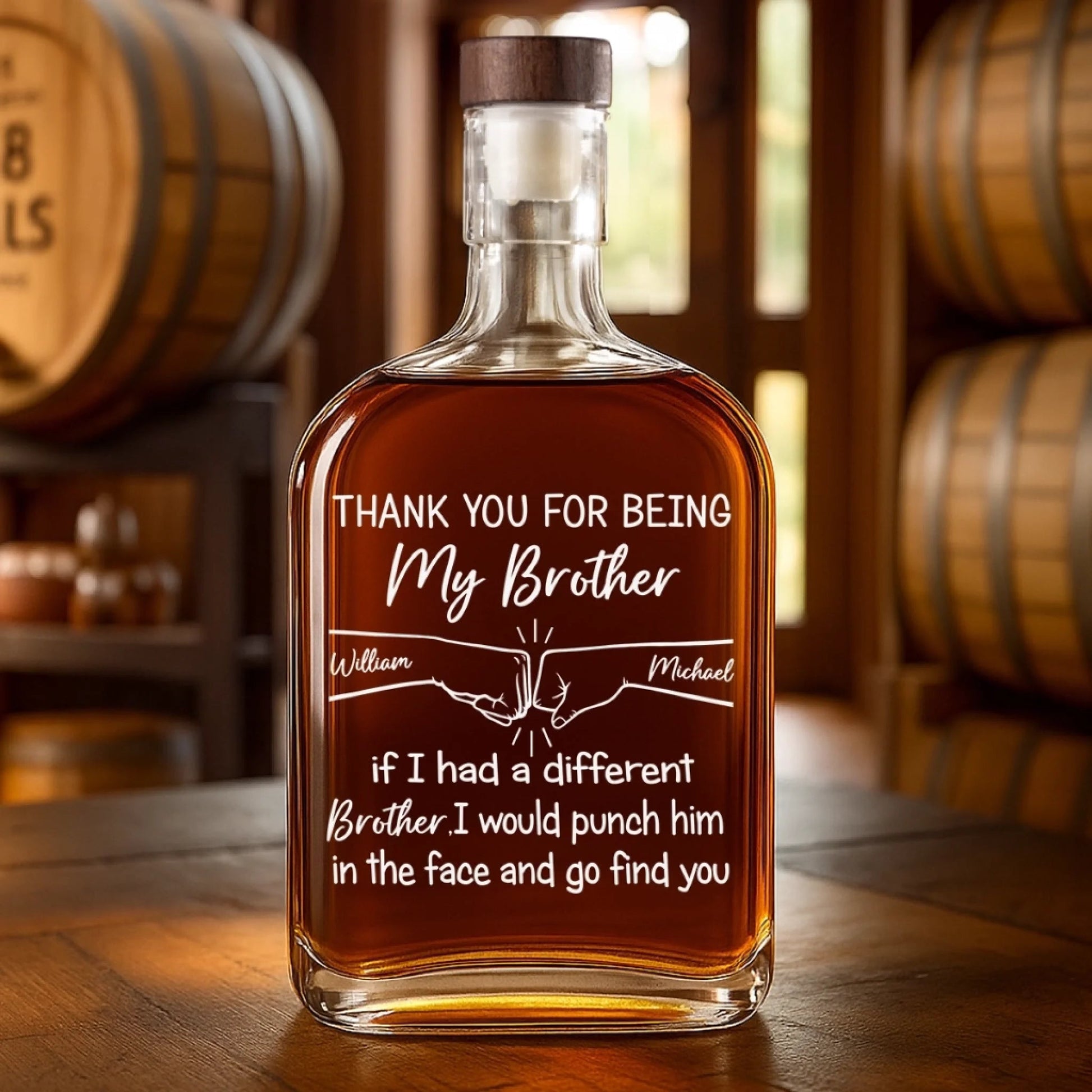 Family Personalized Custom Whiskey Bottle
