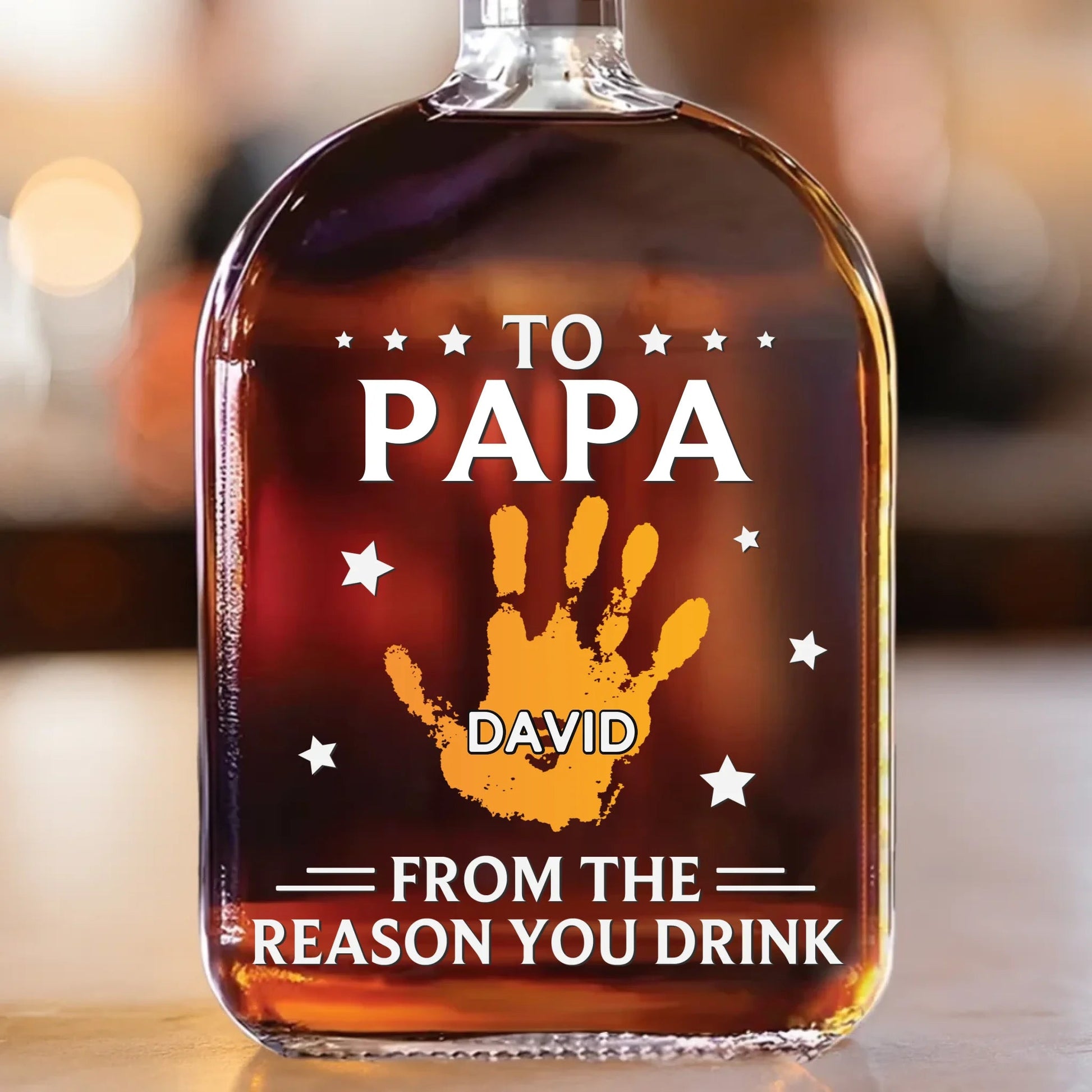 Family Personalized Custom Whiskey Bottle