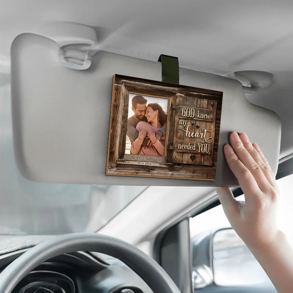 Couple Personalized Custom Car Visor Clip