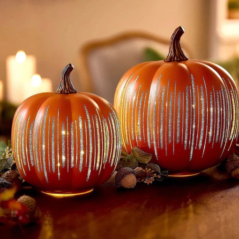 Twinkle Light Pumpkins