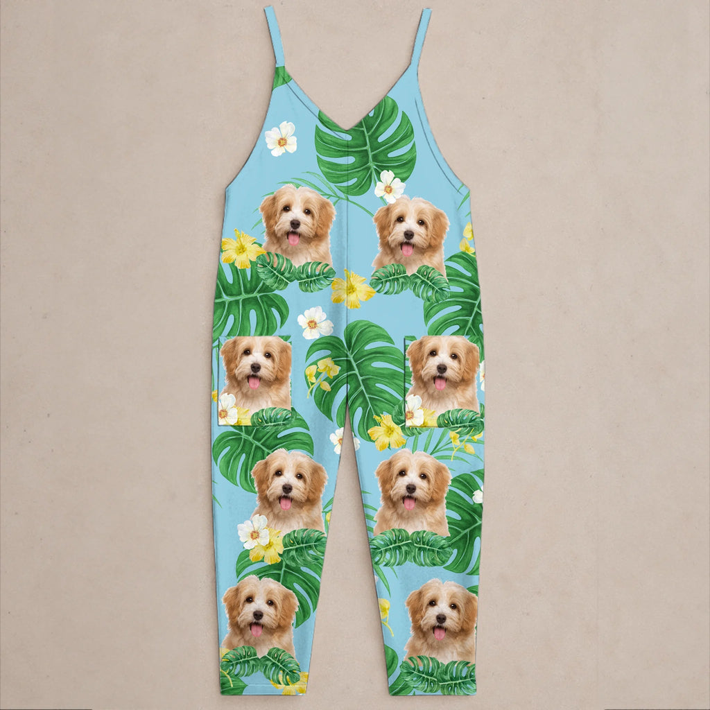 Custom Photo Casual Loose Overalls Jumpsuit