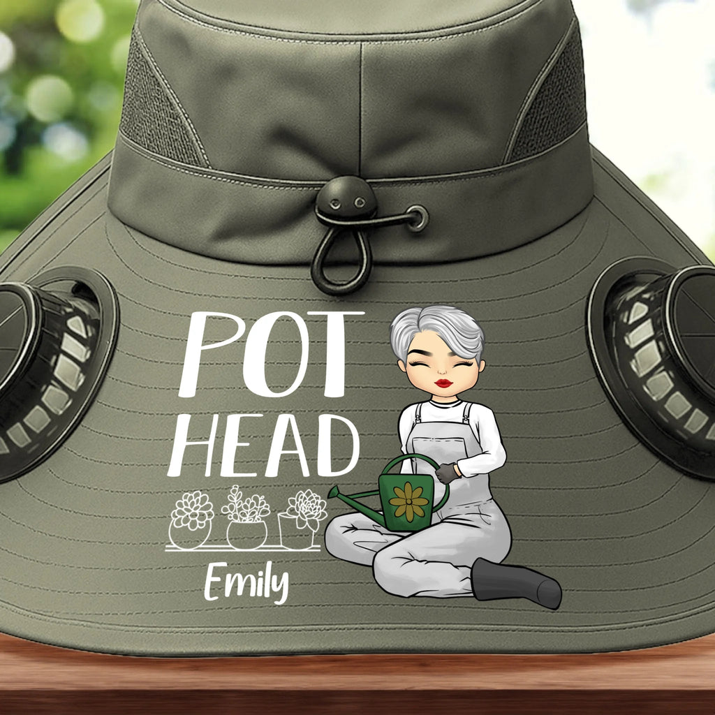 Custom Solar Fan Hat