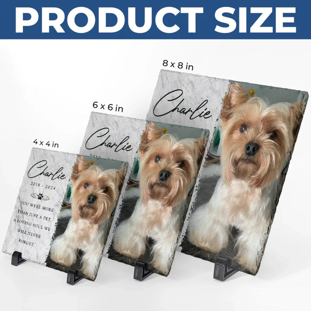 Custom Photo Square Shaped Memorial Stone