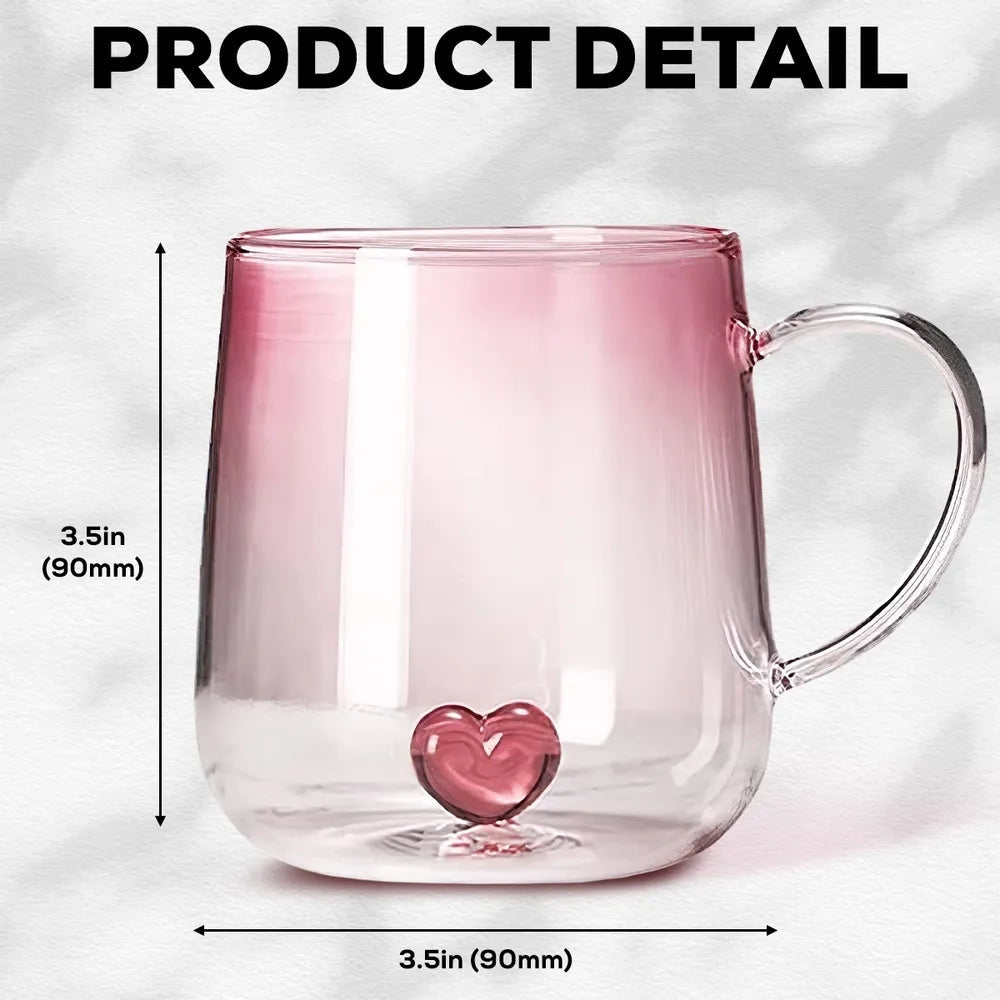 Personalized Custom Pink Gradient Glass Mug