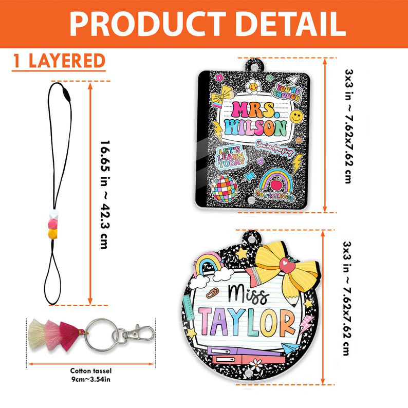 Teacher Lanyard, Personalized Trendy Lanyard For Keys ID Badge Lanyard
