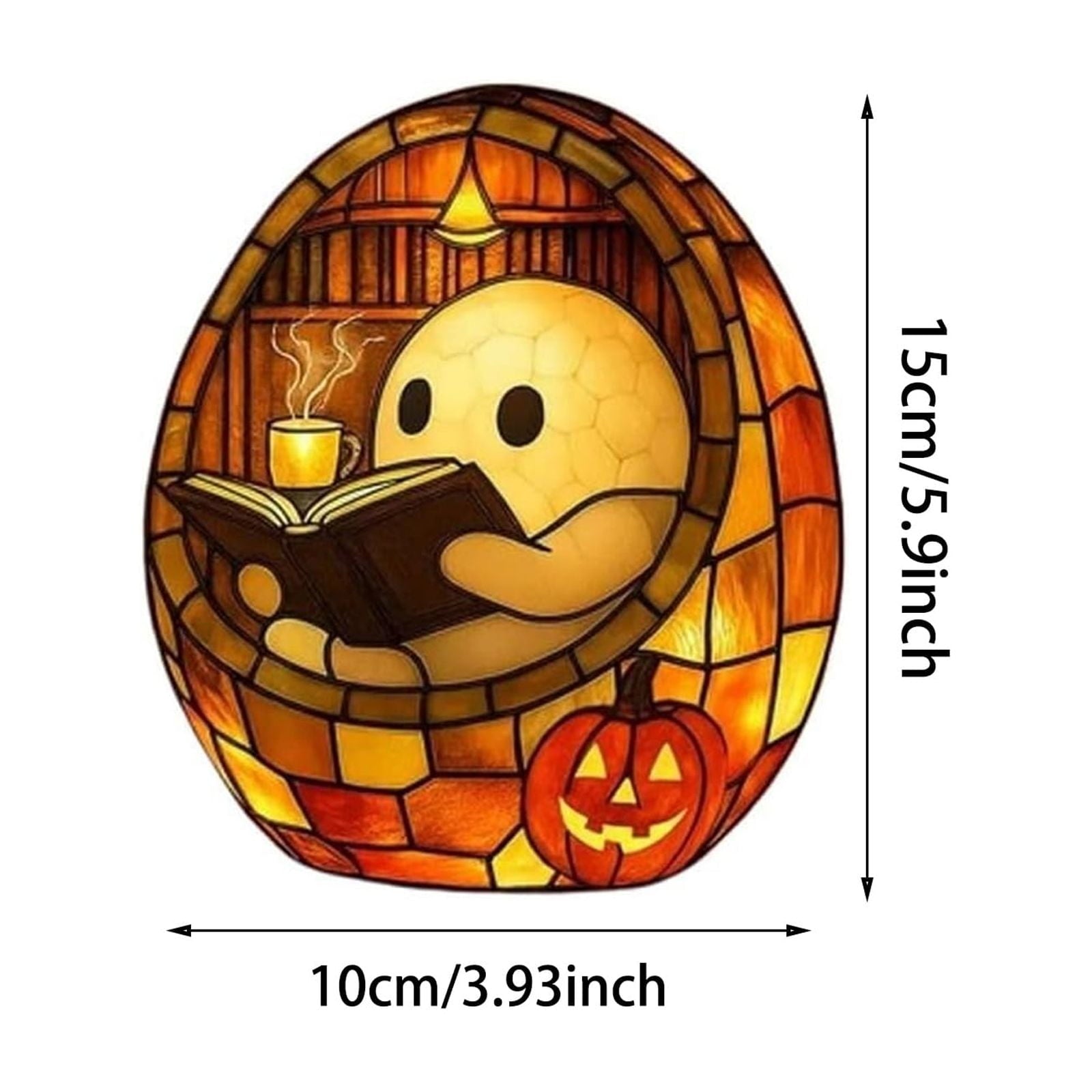 3D Stained Resin Halloween Ghost Lamp