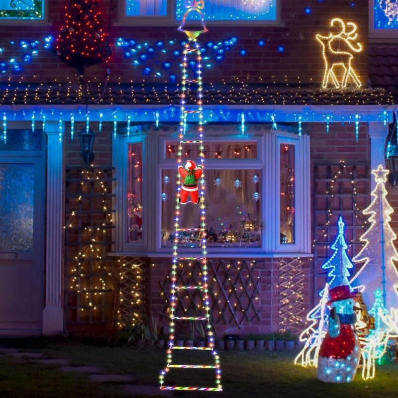 Santa Claus LED Ladder Light