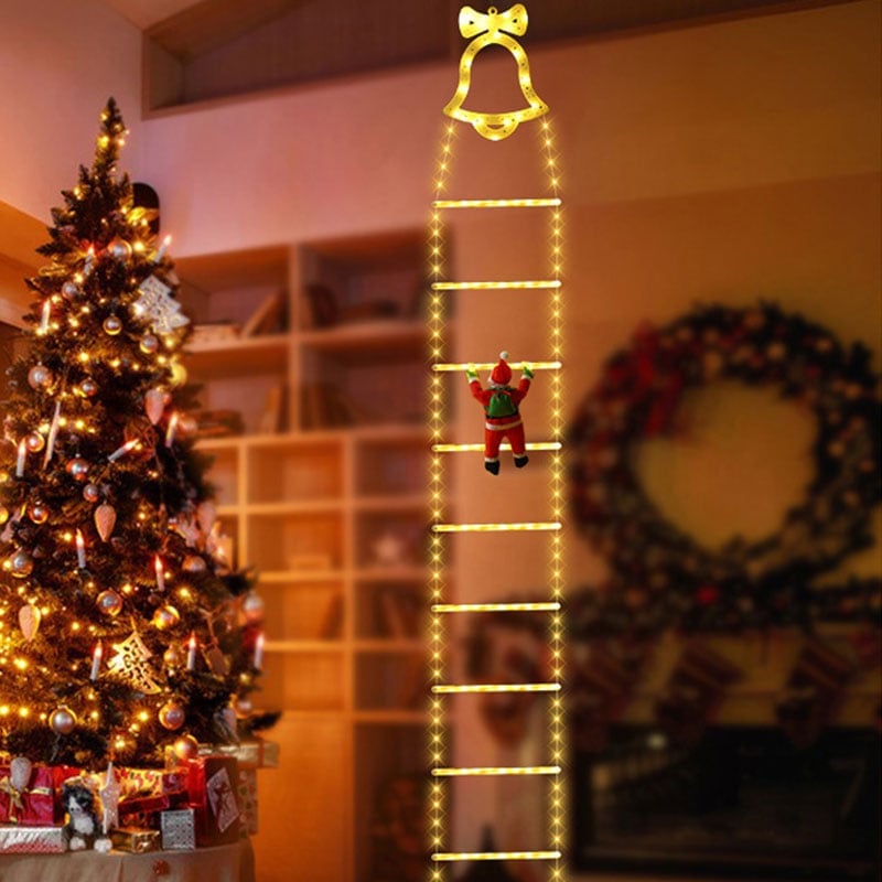 Santa Claus LED Ladder Light